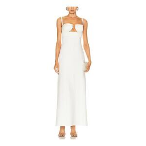 Anna October 'Veronique' White Polyester Maxi Dress Size XS